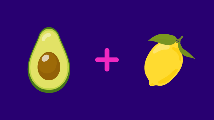 Avocado and lemon